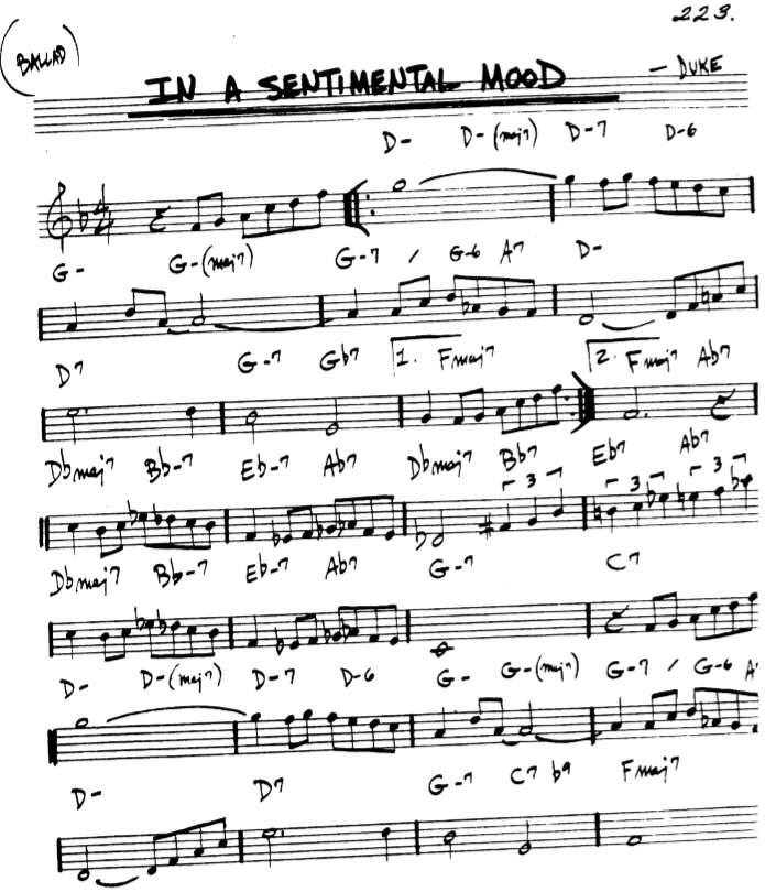 In a sentimental mood