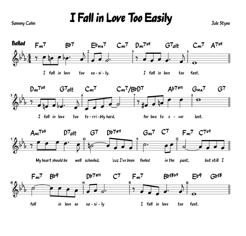 I fall in love too easily